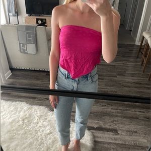 HOT PINK ZARA CROP TOP
